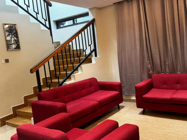 Private 4-Bedroom Furnished Semi-Detached House for Short Let in Ashaley Botwe, Accra